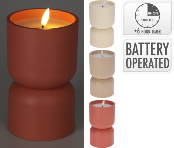 Küünal Led patareidega värvivalik 1tk Ø10x h16,5cm