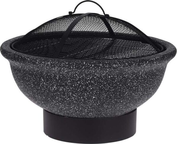 Tulease grillresti ja sädemekaitsmega must Ø49x h34cm