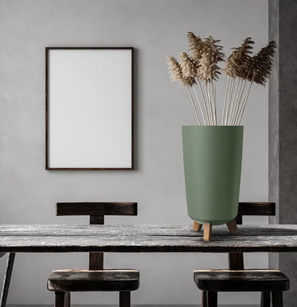 Lillepott Gracia Tubus Slim jalgadel Ø24x h44,5cm valge