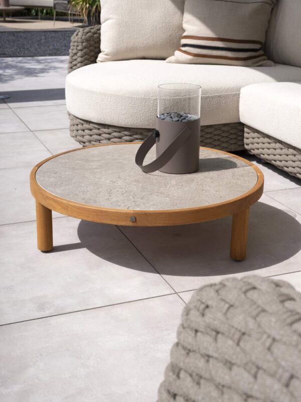 Aialaud Finn keraamiline ja tiikpuu 85x h25cm