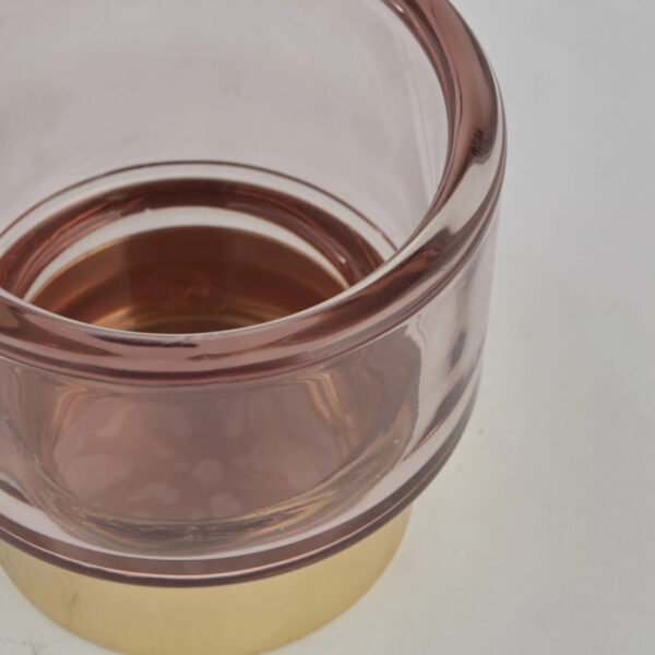 Küünlahoidja roosa Ø8x h7,5cm