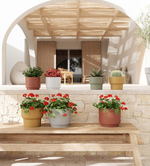 Lillepott Echo High Ø24cm kõrge oliiviroheline