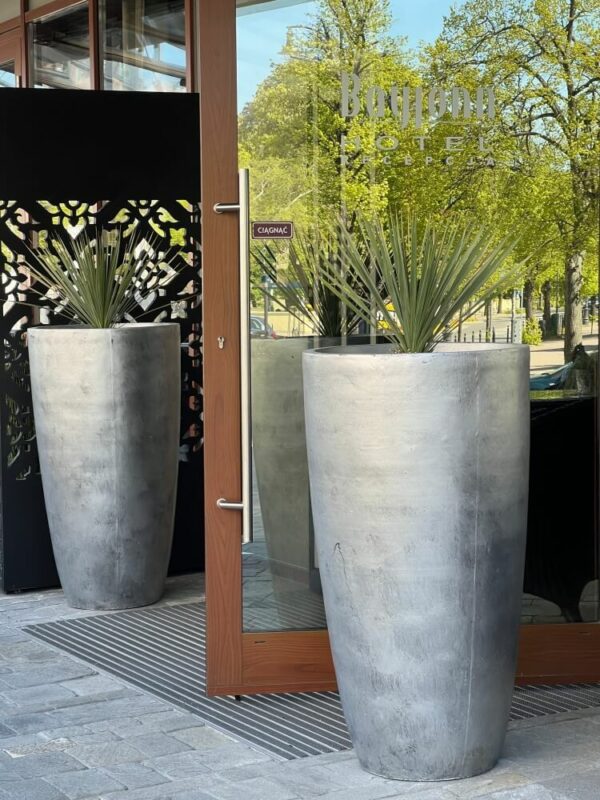 Õuepott Ecolite Ø42x h78cm hõbedane