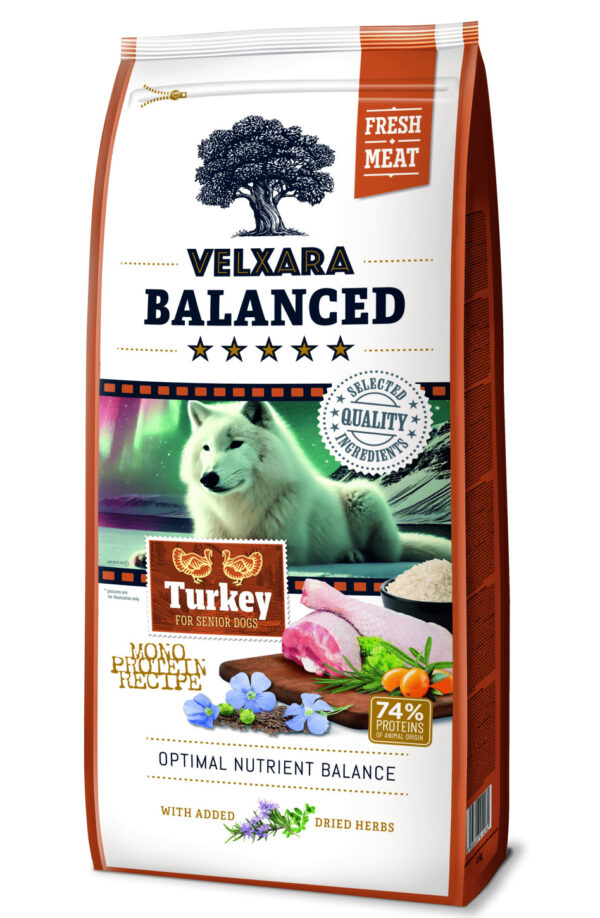 Kuivtoit Velxara monopr.senior kalkuniga 750g