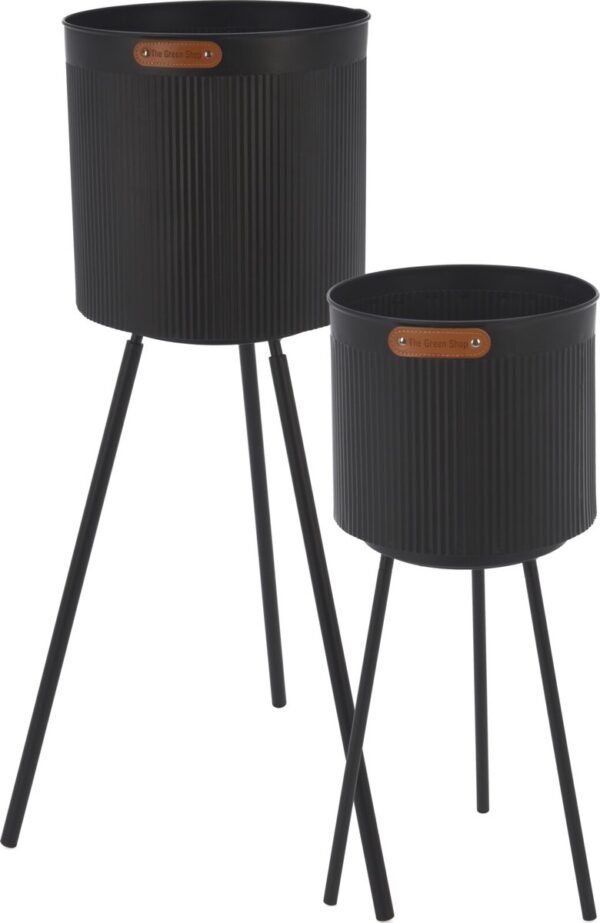 Lillepott jalgadel Ø25,5x h72cm must