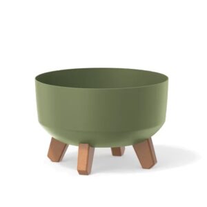Lillepott Gracia Low jalgadel Ø23,5x h15,5cm roheline