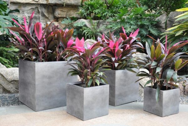 Õuepott Ecolite Ø40x h40cm hõbedane