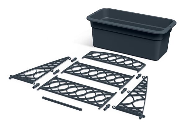 Lillekast ronitaimedele Bloma 58x28,8x h22,5cm antratsiit