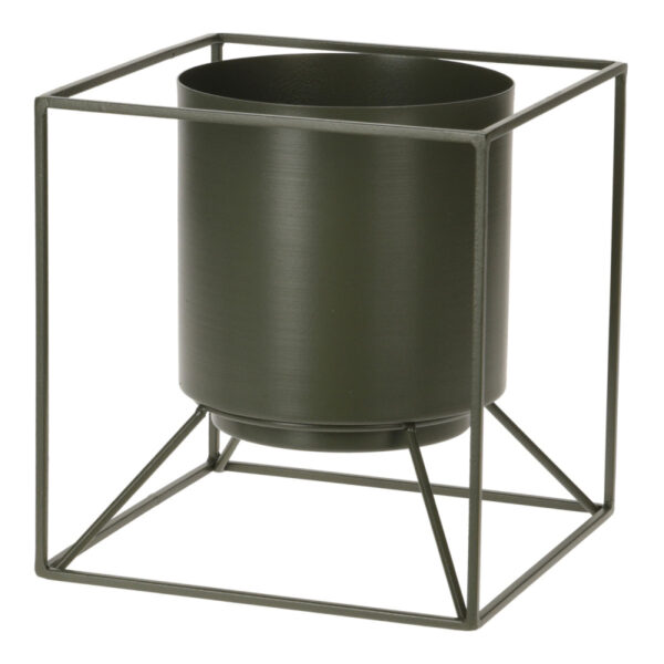 Lillepott alusega 13x13cm roheline