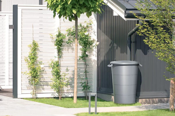 Vihmaveetünn Smooth kaanega must 160L