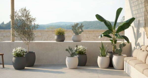 Lillepott Artemis Bowl Ø21cm madal antratsiit