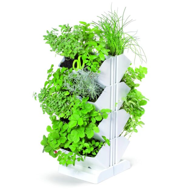 Taimestend Mini Cascade 19,5x19,5x h47,5cm valge