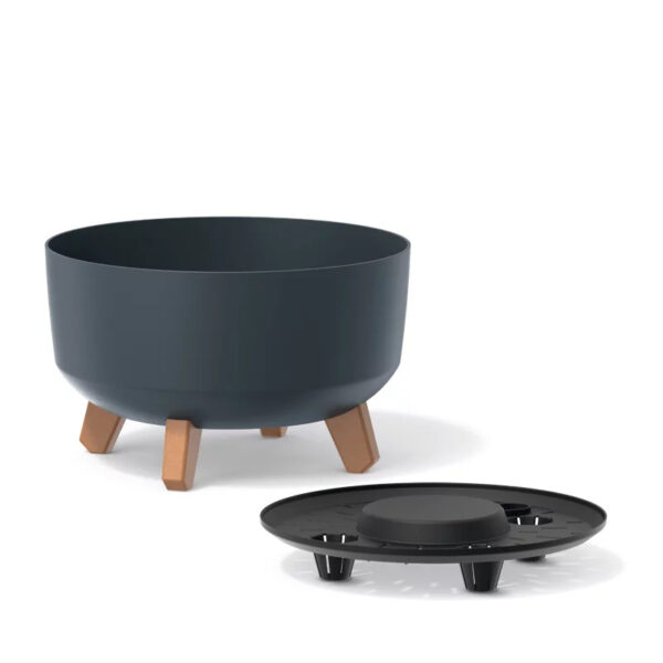 Lillepott Gracia Low jalgadel Ø23,5x h15,5cm valge