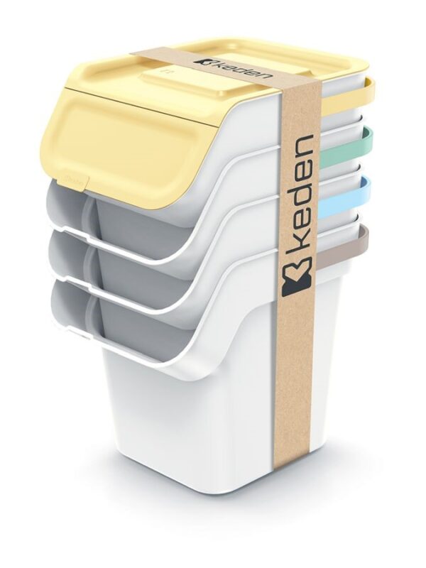 Prügikastide komplekt Kaddi helehall 4x20L