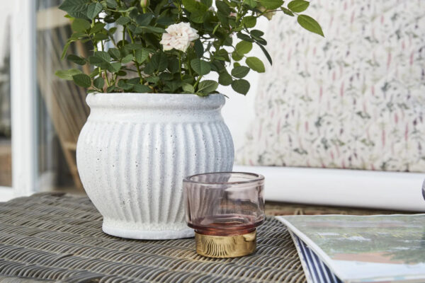 Küünlahoidja roosa Ø8x h7,5cm