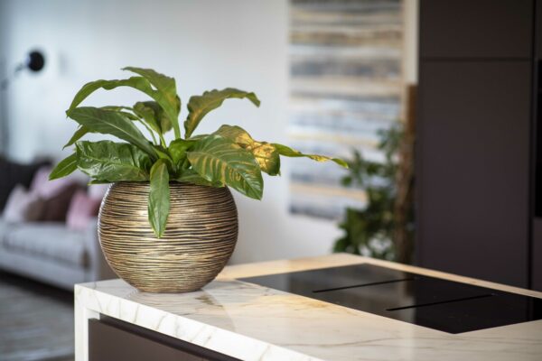 Lillepott Rib NL Ø62x h48cm kuldne