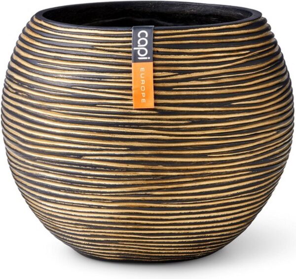 Lillepott Rib Ø29x h26cm kuldne