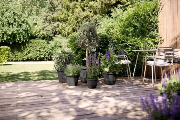 Õuepott Amiga Ø40cm antratsiit