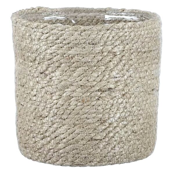 Punutud korv Ø16x h16cm kile sisuga, valge