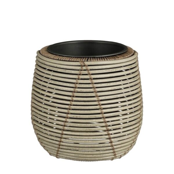 Lillepott punutud Cancun Ø26x h28cm helehall