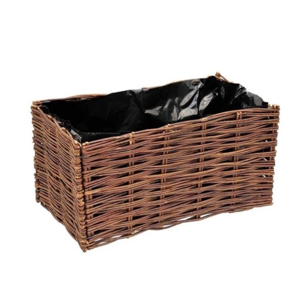 Punutud korv Willow 80x80x h20cm kile sisuga, pruun