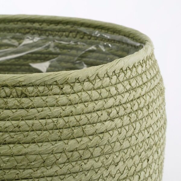 Punutud lillepott Jorck Ø22x h19cm kile sisu, roheline