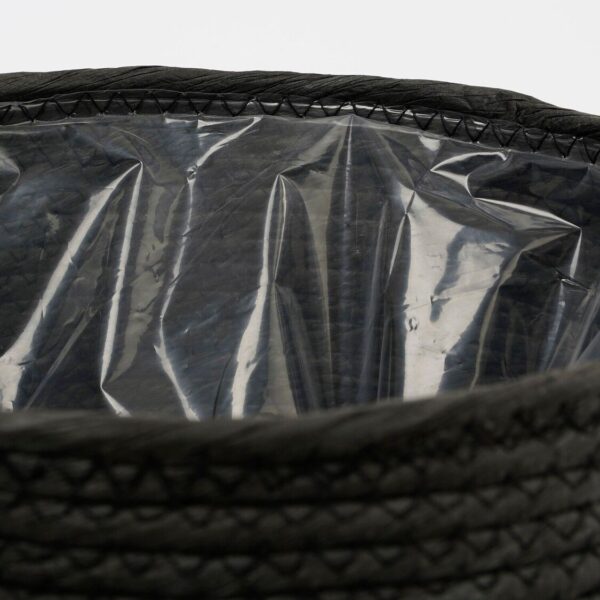 Punutud lillepott Jorck Ø22x h19cm kile sisu, must