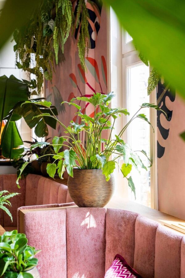 Lillepott Rib Ø29x h26cm kuldne