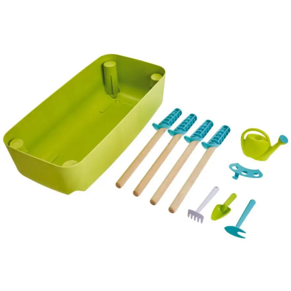 Komplekt lastele taimekast ja tööriistad, roheline