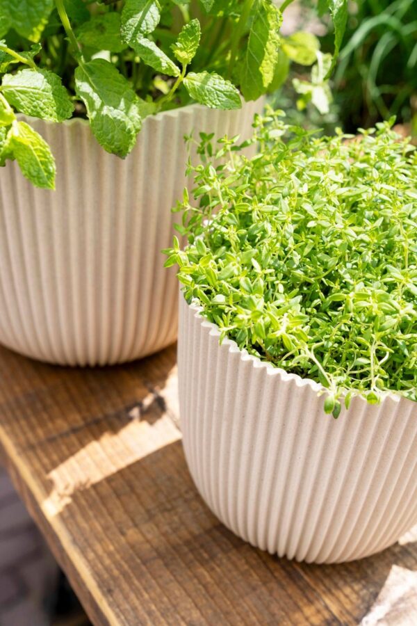 Lillepott Groove Ø21,5x h20cm valge