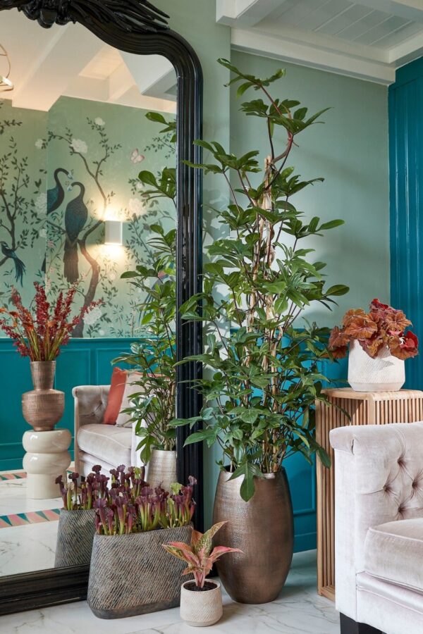 Lillepott Porto Ø31x h50cm pruun metallik