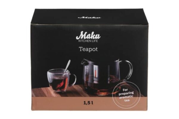 Maku teekann 1,5L klaasist