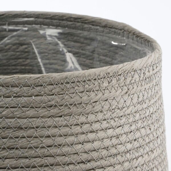 Punutud lillepott Jorck Ø26x h24cm kile sisu, hall