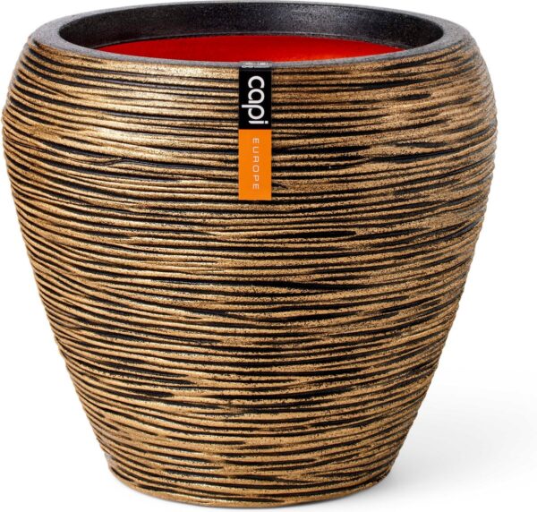 Lillepott Rib NL Ø42x h38cm kuldne