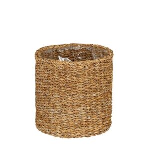 Punutud korv Dave Ø28x h28cm kile sisuga, helepruun