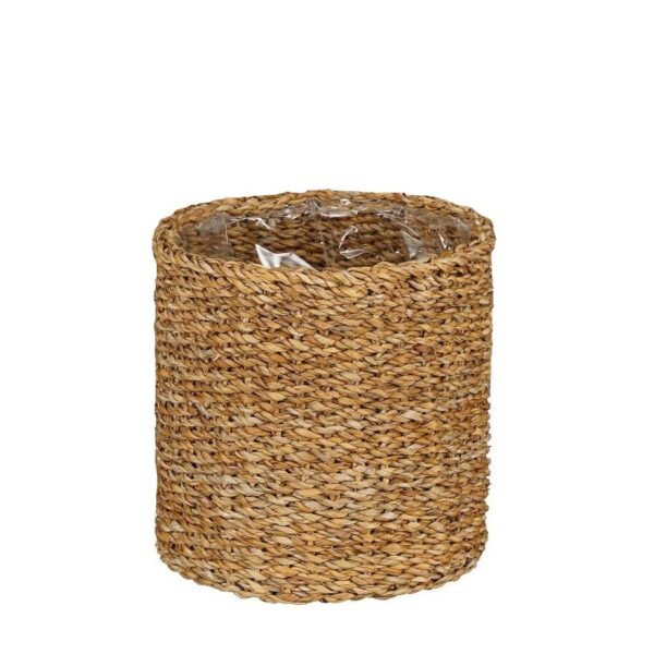 Punutud korv Dave Ø28x h28cm kile sisuga, helepruun