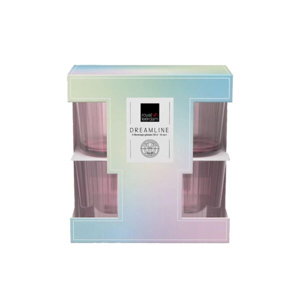 Joogiklaas Dreamline roosa 37cl 4tk/pk