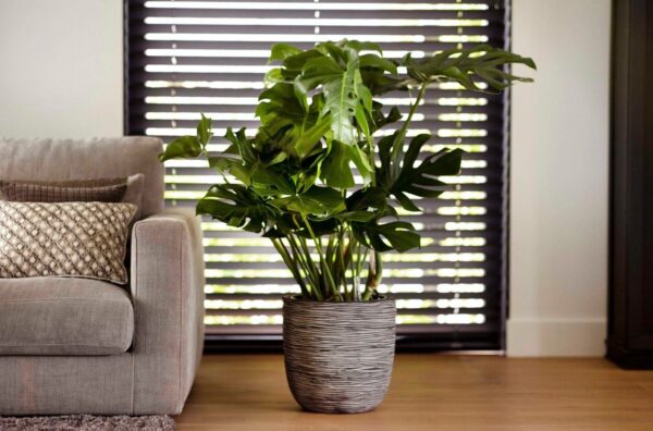 Lillepott Rib NL Ø35x h34cm kuldne