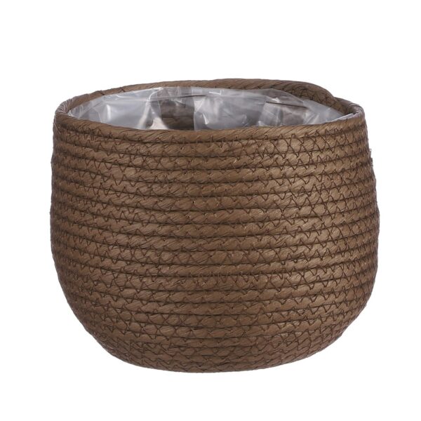 Punutud korv Jorck Ø22x h19cm punutud sisu, pruun