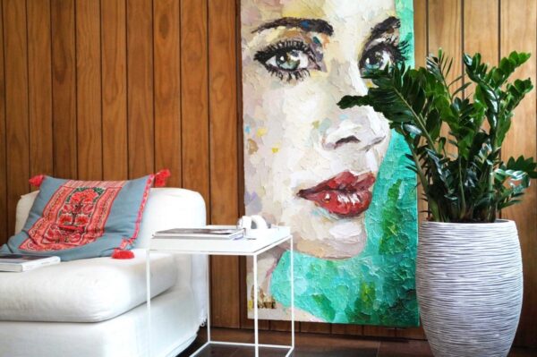 Lillepott Rib NL deluxe Ø40x h60cm kuldne