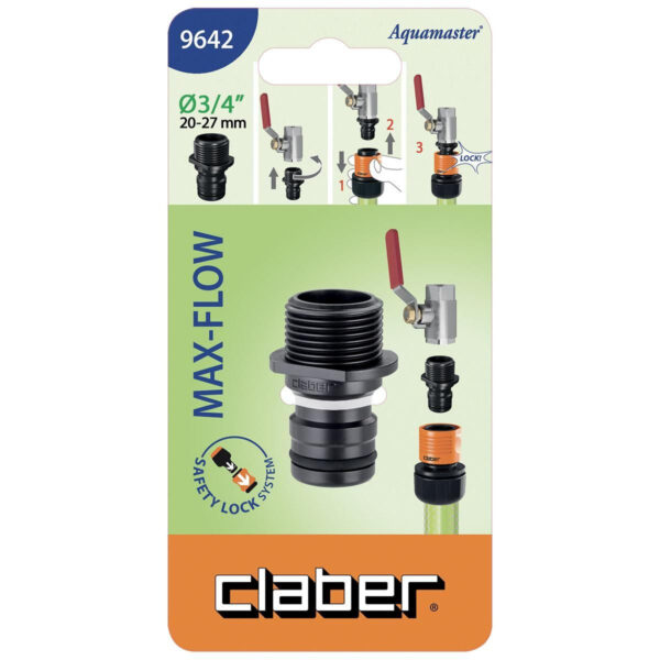 Claber kraaniliitmik 3/4" Max-flow