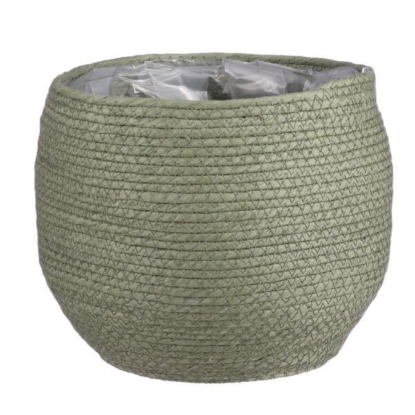 Punutud lillepott Jorck Ø26x h24cm kile sisu, roheline