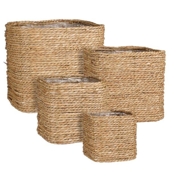 Punutud korv Belmond 22x22x h20cm kile siuga, pruun