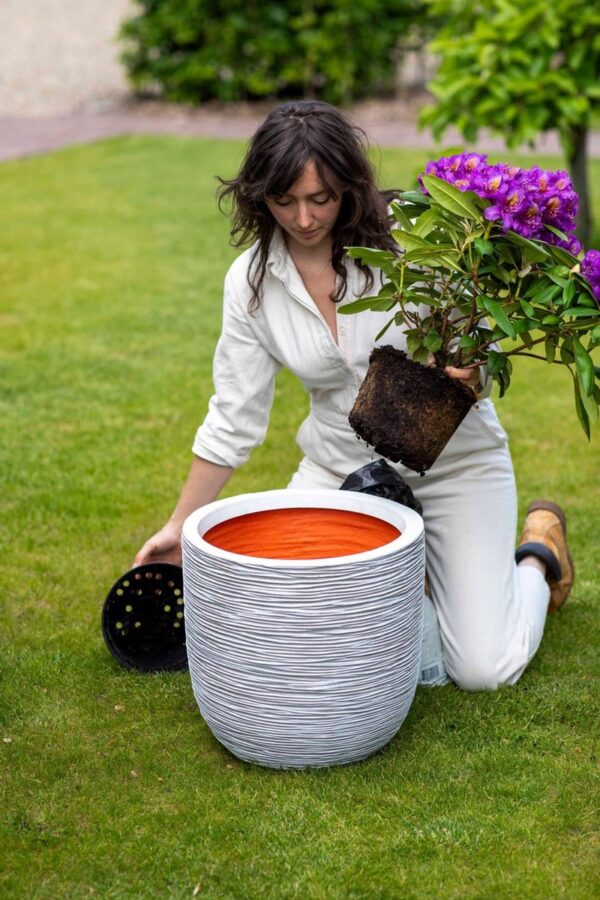 Lillepott Rib NL Ø43x h41cm kuldne