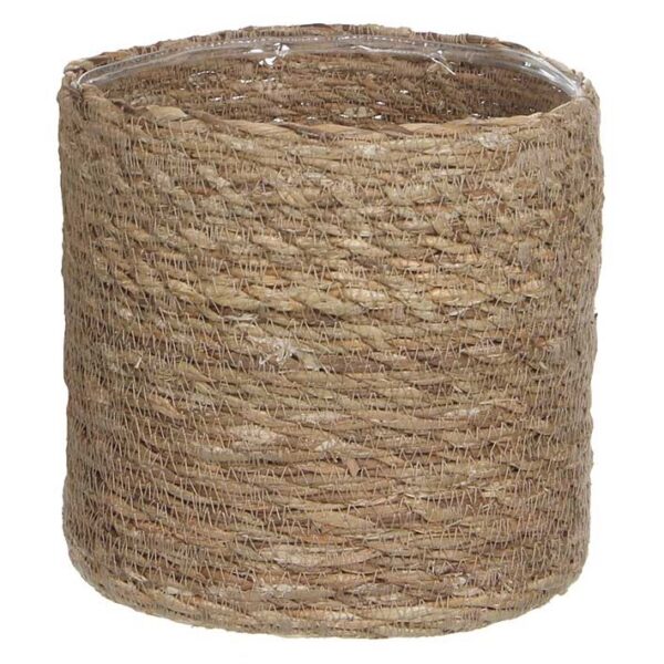 Punutud korv Ø14x h14cm kile sisuga, pruun