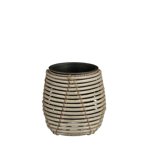 Lillepott punutud Cancun Ø17x h17cm helehall