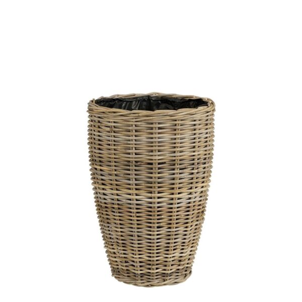 Punutud korv Marcia Ø35x h50cm plast sisu, hall