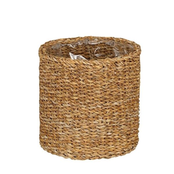 Punutud korv Dave Ø32x h32cm kile sisuga, helepruun