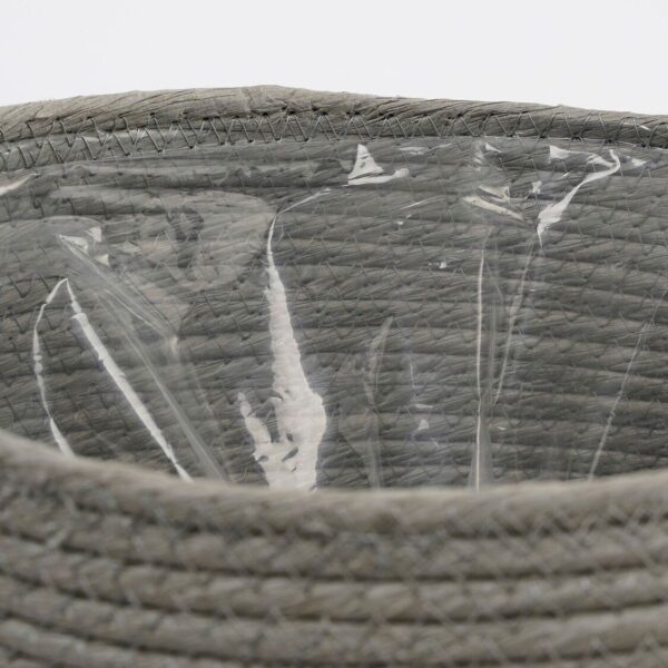 Punutud lillepott Jorck Ø22x h19cm kile sisu, hall