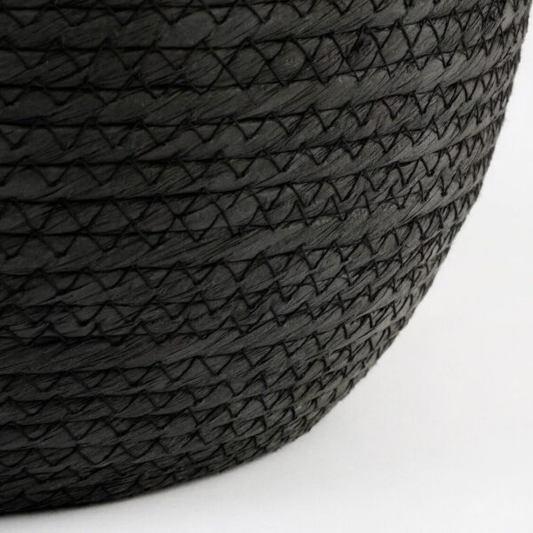 Punutud lillepott Jorck Ø22x h19cm kile sisu, must